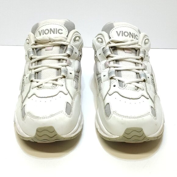 Vionic 23Walk Walking Sneaker Leather Mesh Upper Women 7.5W New Balance Insoles - Picture 3 of 10